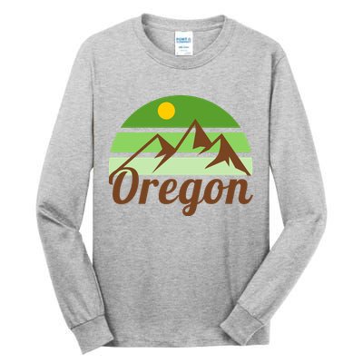 Oregon Simple Mountain Logo Tall Long Sleeve T-Shirt