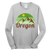 Oregon Simple Mountain Logo Tall Long Sleeve T-Shirt