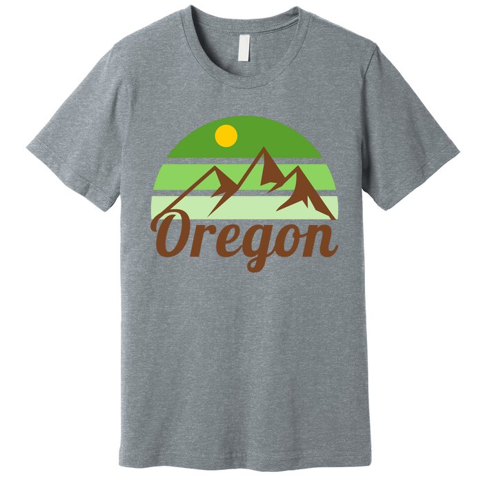 Oregon Simple Mountain Logo Premium T-Shirt