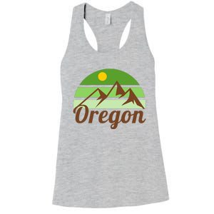 Oregon Simple Mountain Logo Women's Racerback Tank