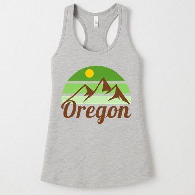 Oregon Simple Mountain Logo Womens Tank Top