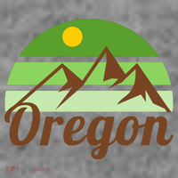 Oregon Simple Mountain Logo Pom Pom 12in Knit Beanie