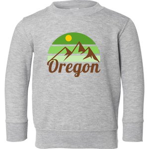 Oregon Simple Mountain Logo Toddler Sweatshirt