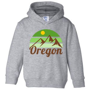 Oregon Simple Mountain Logo Toddler Hoodie