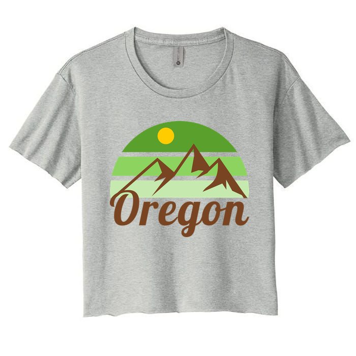 Oregon Simple Mountain Logo Crop Top
