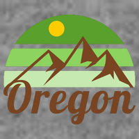 Oregon Simple Mountain Logo Crop Top