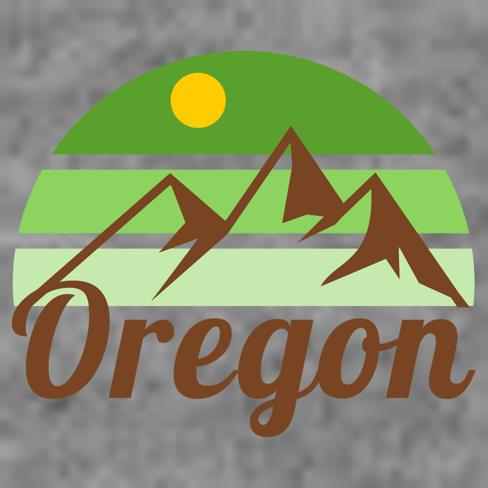 Oregon Simple Mountain Logo Crop Top