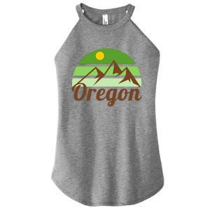 Oregon Simple Mountain Logo Women's Perfect Tri Rocker Tank