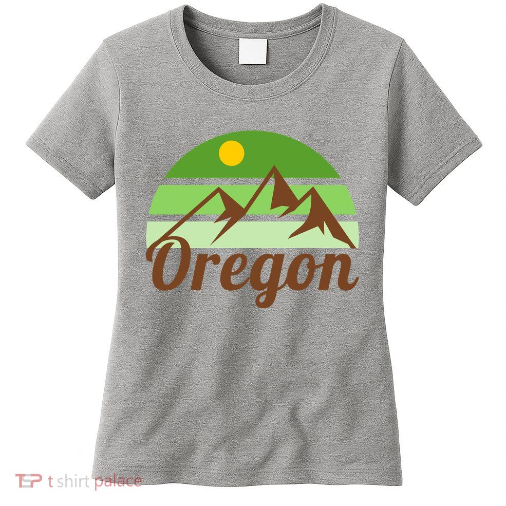 Oregon Simple Mountain Logo Womens T-Shirt