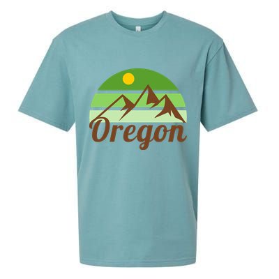 Oregon Simple Mountain Logo Sueded Cloud Jersey T-Shirt
