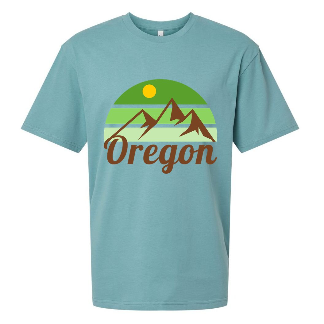 Oregon Simple Mountain Logo Sueded Cloud Jersey T-Shirt