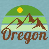 Oregon Simple Mountain Logo Sueded Cloud Jersey T-Shirt