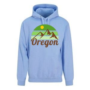 Oregon Simple Mountain Logo Unisex Surf Hoodie