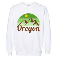 Oregon Simple Mountain Logo Garment-Dyed Sweatshirt