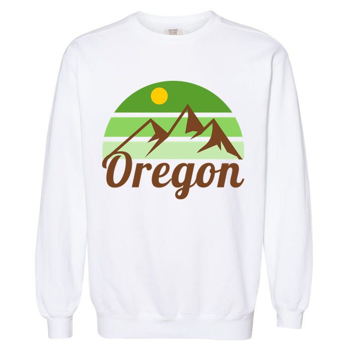 Oregon Simple Mountain Logo Garment-Dyed Sweatshirt
