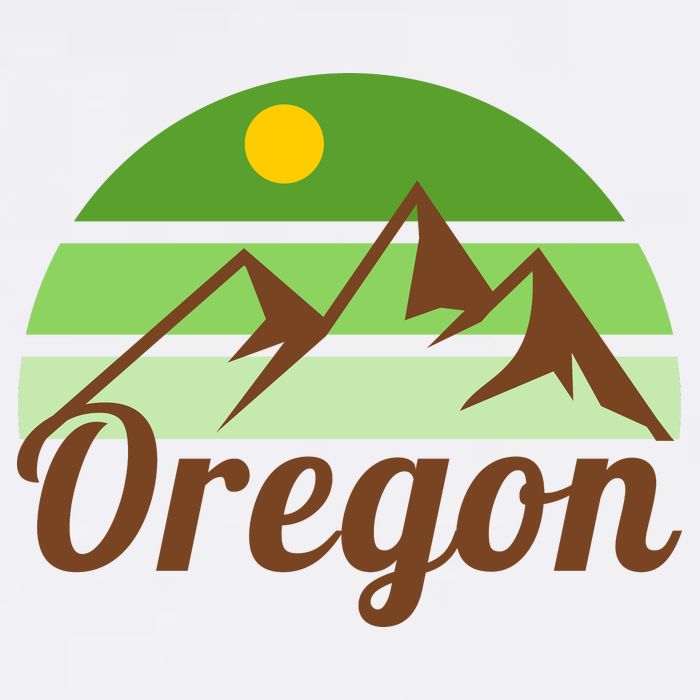 Oregon Simple Mountain Logo Garment-Dyed Sweatshirt