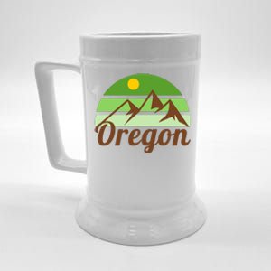 Oregon Simple Mountain Logo Beer Stein