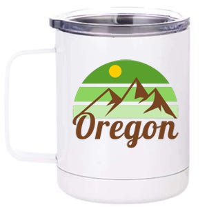 Oregon Simple Mountain Logo 12 oz Stainless Steel Tumbler Cup