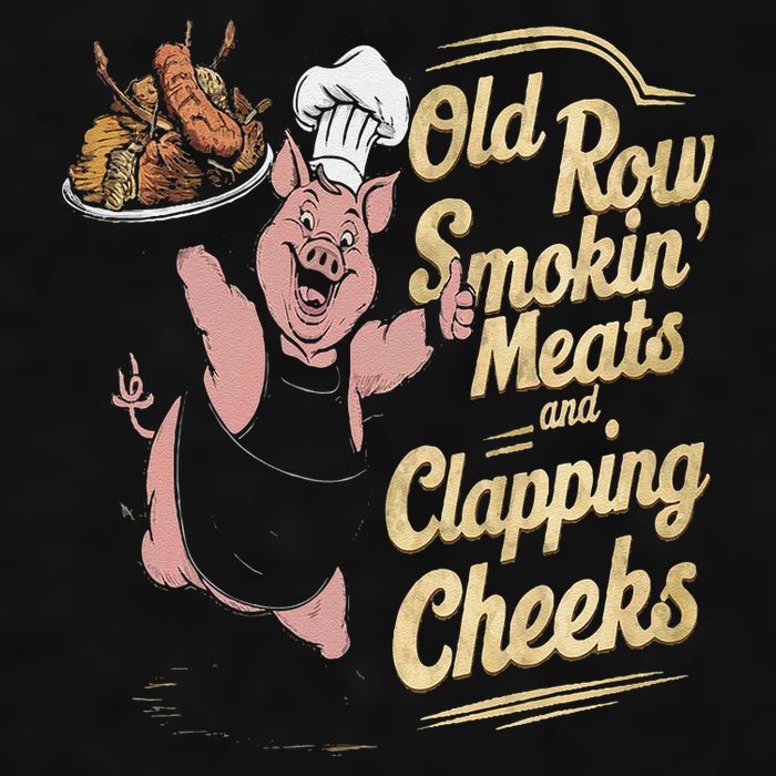 Old.Row Smokin Meats And Clapping Cheeks Funny Bbq Ladies PosiCharge Tri-Blend Wicking Tank