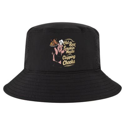 Old.Row Smokin Meats And Clapping Cheeks Funny Bbq Cool Comfort Performance Bucket Hat