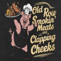 Old.Row Smokin Meats And Clapping Cheeks Funny Bbq Cool Comfort Performance Bucket Hat