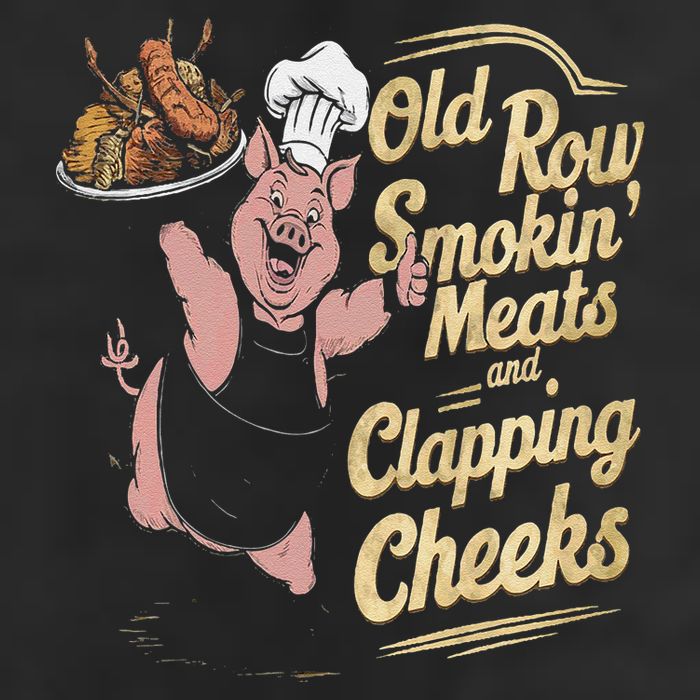 Old.Row Smokin Meats And Clapping Cheeks Funny Bbq Cool Comfort Performance Bucket Hat