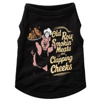 Old.Row Smokin Meats And Clapping Cheeks Funny Bbq Doggie Tank