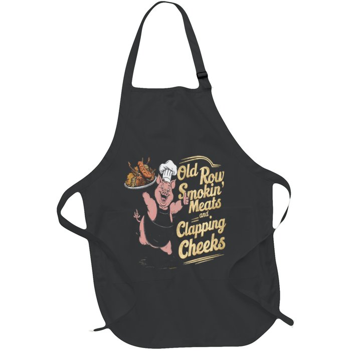 Old.Row Smokin Meats And Clapping Cheeks Funny Bbq Apron