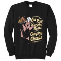 Old.Row Smokin Meats And Clapping Cheeks Funny Bbq Sweatshirt