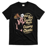 Old.Row Smokin Meats And Clapping Cheeks Funny Bbq T-Shirt