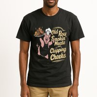 Old.Row Smokin Meats And Clapping Cheeks Funny Bbq Tall T-Shirt