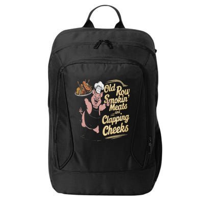 Old.Row Smokin Meats And Clapping Cheeks Funny Bbq City Backpack