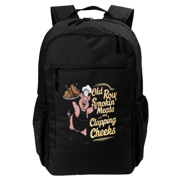 Old.Row Smokin Meats And Clapping Cheeks Funny Bbq Backpack