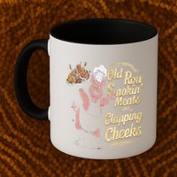 Old.Row Smokin Meats And Clapping Cheeks Funny Bbq Mug