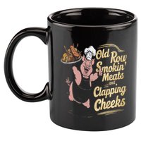 Old.Row Smokin Meats And Clapping Cheeks Funny Bbq 11oz C Handle Ceramic Mug