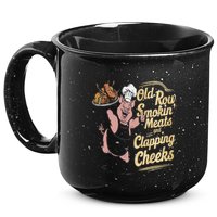Old.Row Smokin Meats And Clapping Cheeks Funny Bbq 15oz Campfire Ceramic Mug