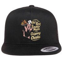 Old.Row Smokin Meats And Clapping Cheeks Funny Bbq Flatbill Hat