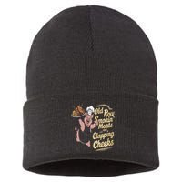 Old.Row Smokin Meats And Clapping Cheeks Funny Bbq Sustainable Knit Beanie