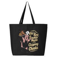 Old.Row Smokin Meats And Clapping Cheeks Funny Bbq 25L Jumbo Tote