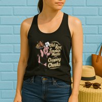 Old.Row Smokin Meats And Clapping Cheeks Funny Bbq Womens Tank Top