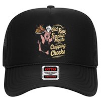 Old.Row Smokin Meats And Clapping Cheeks Funny Bbq Trucker Hat