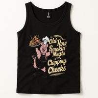 Old.Row Smokin Meats And Clapping Cheeks Funny Bbq Tank Top