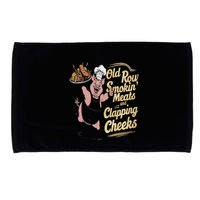 Old.Row Smokin Meats And Clapping Cheeks Funny Bbq Microfiber Hand Towel
