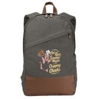 Old.Row Smokin Meats And Clapping Cheeks Funny Bbq Cotton Canvas Backpack
