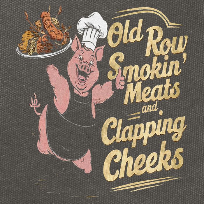 Old.Row Smokin Meats And Clapping Cheeks Funny Bbq Cotton Canvas Backpack