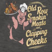 Old.Row Smokin Meats And Clapping Cheeks Funny Bbq Vector Backpack