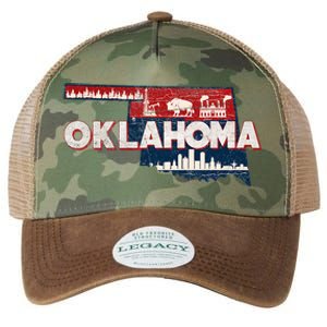 O.K.L.A.H.O.M.A State Map Road Trip Oklahoma City Tulsa Norman Legacy Tie Dye Trucker Hat