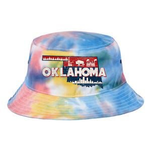 O.K.L.A.H.O.M.A State Map Road Trip Oklahoma City Tulsa Norman Tie Dye Newport Bucket Hat