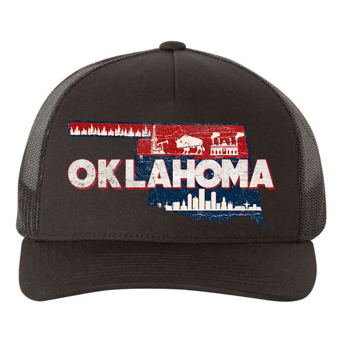 O.K.L.A.H.O.M.A State Map Road Trip Oklahoma City Tulsa Norman Yupoong Adult 5-Panel Trucker Hat