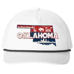 O.K.L.A.H.O.M.A State Map Road Trip Oklahoma City Tulsa Norman Snapback Five-Panel Rope Hat